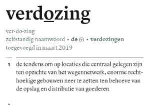 verdozing, Van Dale, woord toegevoegd maart 2019