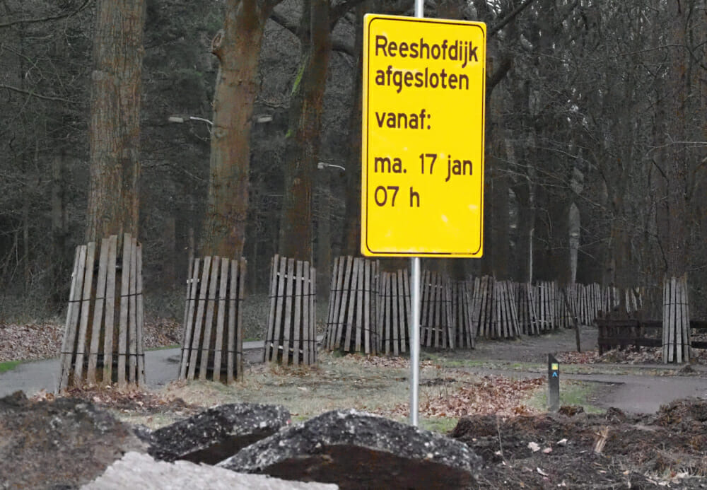 Reeshofdijk, Tilburg-West, aanleg F58, snelfietsroute, 2022-01-18, HB, week 4-2022