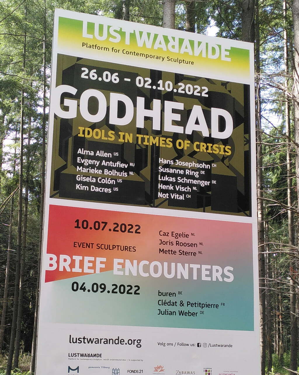 Lustwarande 2022 GODHEAD, Tilburg, billboard, Oude Warande, 2022-07-09 (HB)